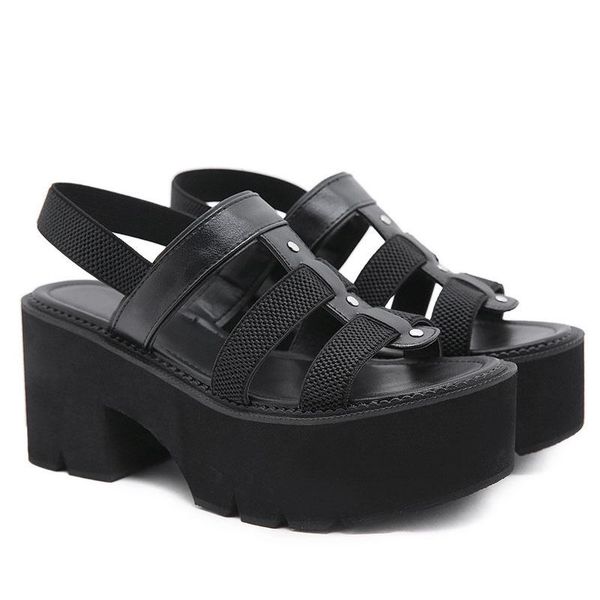 sandals plus size platform women thick bottom soft comfort demonia shoe elastic band strap rome style hollow out ins, Black
sandals plus size platform women thick bottom soft comfort demonia shoe elastic band strap rome style hollow out ins, Black