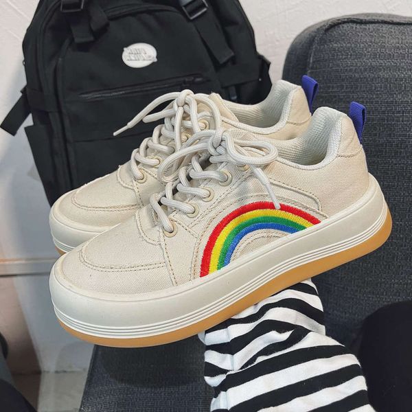 casual shoes lisa's men's and women's shoes rainbow canvas fashion trend net red muffin thick soled harajuku board spring, Black
casual shoes lisa's men's and women's shoes rainbow canvas fashion trend net red muffin thick soled harajuku board spring, Black