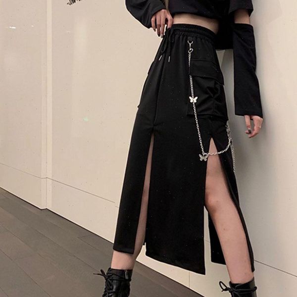 punk girl gothic lace up womens skirt pocket split chain cool autumn fashion high waist midi skirts summer, Black
punk girl gothic lace up womens skirt pocket split chain cool autumn fashion high waist midi skirts summer, Black