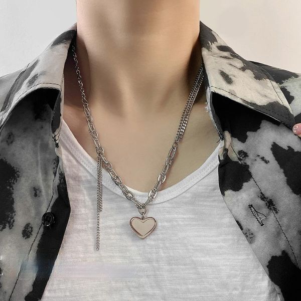 pendant necklaces vsnow unique design asymmetry love heart necklace for women girls double-layer long tassel chunky chain jewelry, Silver
pendant necklaces vsnow unique design asymmetry love heart necklace for women girls double-layer long tassel chunky chain jewelry, Silver