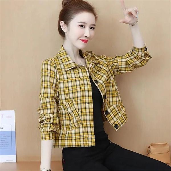 women's jackets short plaid jacket 2021 spring and autumn style small fragrance casual all-match, Black;brown
women's jackets short plaid jacket 2021 spring and autumn style small fragrance casual all-match, Black;brown