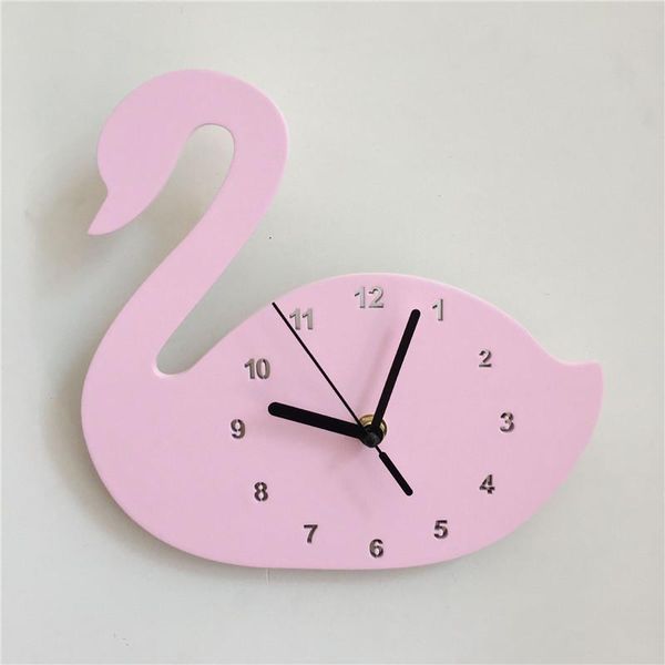 girls' room children's swan wooden wall decoration of silent clock living pink gray white clocks
girls' room children's swan wooden wall decoration of silent clock living pink gray white clocks