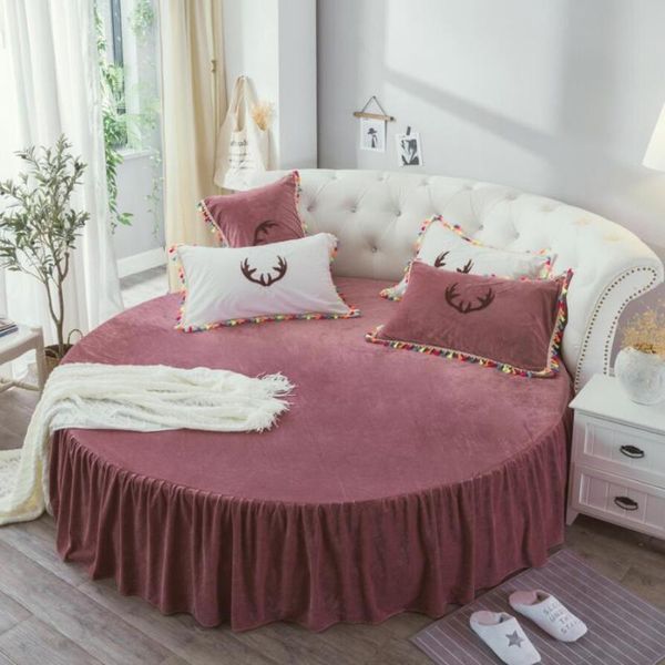 sheets & sets winter velvet round solid bed skirt shape coral fleece cover sheet 200cm 220cm
sheets & sets winter velvet round solid bed skirt shape coral fleece cover sheet 200cm 220cm