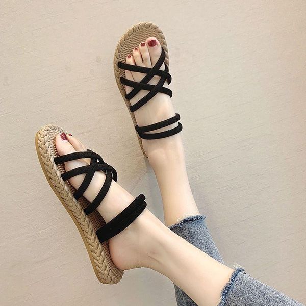 slippers women summer fashion student flat bottom light casual soft big toe foot open comfy, Black
slippers women summer fashion student flat bottom light casual soft big toe foot open comfy, Black