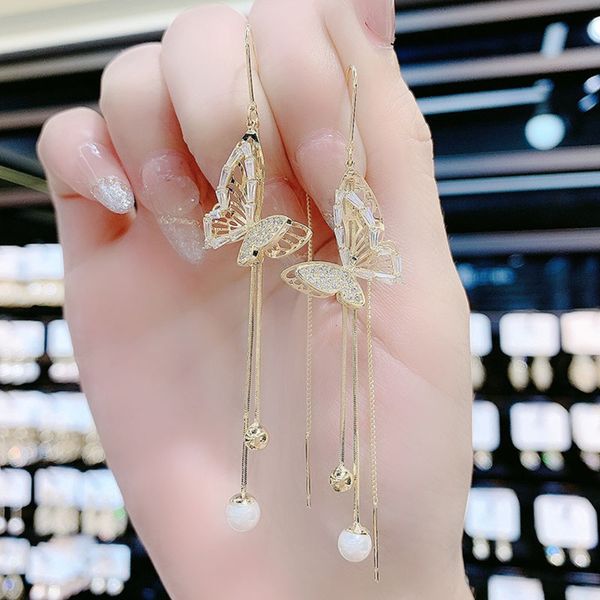 butterfly tassel earrings korean style fashion personalized net red face versatile female, Golden
butterfly tassel earrings korean style fashion personalized net red face versatile female, Golden