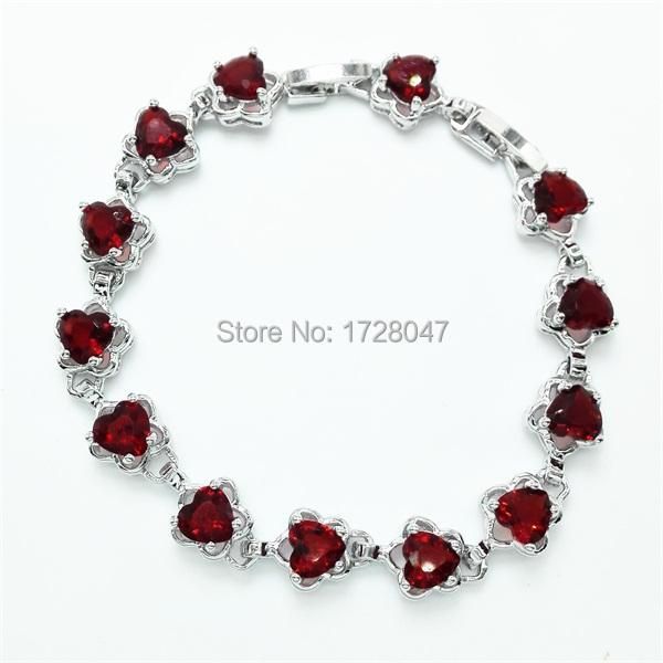 trendy heart shape red color zircon stone bracelets bangles white rhodium plated link, chain, Black
trendy heart shape red color zircon stone bracelets bangles white rhodium plated link, chain, Black