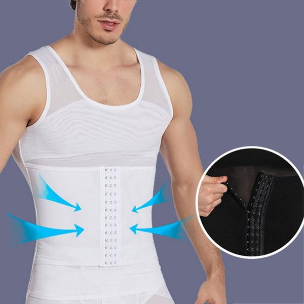 men's body shapers men shapewear hook eye closure adjustable tummy control vest waist trainer slimming abdomen tank breathable mesh sha, Black;brown
men's body shapers men shapewear hook eye closure adjustable tummy control vest waist trainer slimming abdomen tank breathable mesh sha, Black;brown