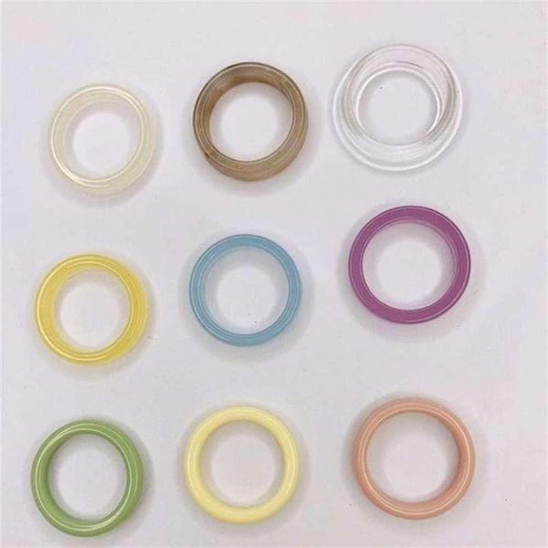 new style temperament personality mixed color resin trendy fashion ring men's and women's round rings, Black
new style temperament personality mixed color resin trendy fashion ring men's and women's round rings, Black