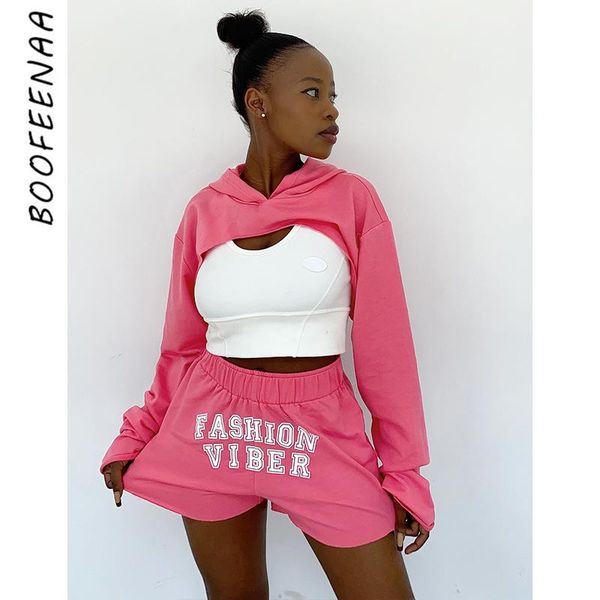 women's tracksuits boofeenaa 2 piece sets pink crop hoodies shorts for women 2021 fall hip hop streetwear clothing tracksuit c87-dd41, Gray
women's tracksuits boofeenaa 2 piece sets pink crop hoodies shorts for women 2021 fall hip hop streetwear clothing tracksuit c87-dd41, Gray