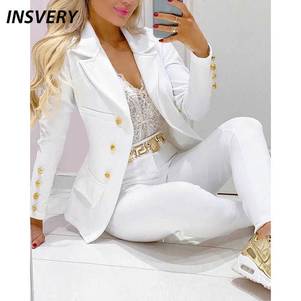 spring autumn women suit fashion 2 piece sets long sleeve button blazer jacket pants female outfits office cloth 210930, White
spring autumn women suit fashion 2 piece sets long sleeve button blazer jacket pants female outfits office cloth 210930, White
