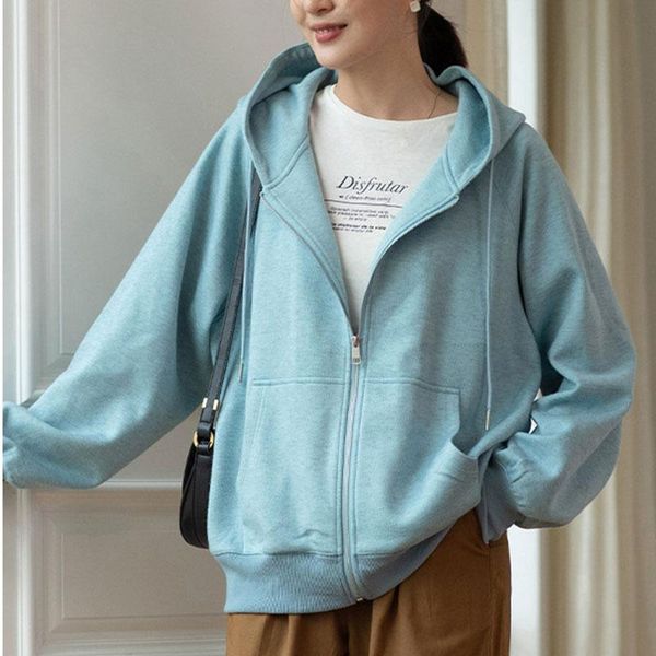 men's hoodies & sweatshirts zip-up women korean style vintage solid color long sleeve oversized hooded sweatshirt lady casual large coa, Black
men's hoodies & sweatshirts zip-up women korean style vintage solid color long sleeve oversized hooded sweatshirt lady casual large coa, Black