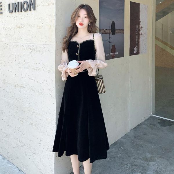 casual dresses autumn light mature wind long children's and winter high-end temperament splicing fake two-piece dress, Black;gray
casual dresses autumn light mature wind long children's and winter high-end temperament splicing fake two-piece dress, Black;gray