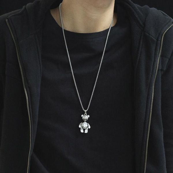 chains jialy european fashion punk little bear charm pendant stainless steel necklace chain for girl boy jewelry, Silver
chains jialy european fashion punk little bear charm pendant stainless steel necklace chain for girl boy jewelry, Silver
