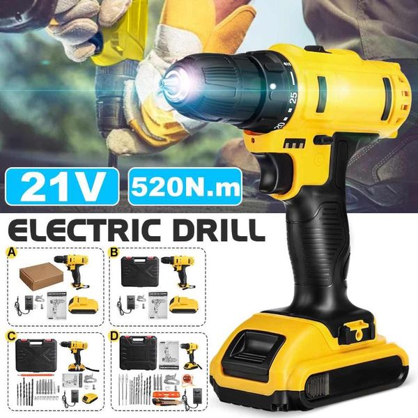 professiona electric drills 21v 520n.m impact cordless drill high-power lithium battery rechargeable hand home diy power tools
professiona electric drills 21v 520n.m impact cordless drill high-power lithium battery rechargeable hand home diy power tools