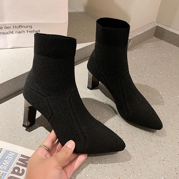 boots 2021 autumn winter designer slip-on fashion snow women high heels shoes warm female chunky stretch botas pumps, Black
boots 2021 autumn winter designer slip-on fashion snow women high heels shoes warm female chunky stretch botas pumps, Black