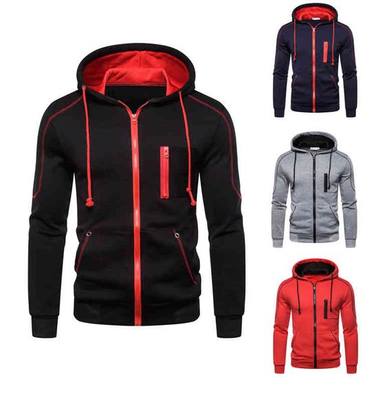 tracksuit men shirts with color hoodies mode long cardigan layout sporting coat, Gray
tracksuit men shirts with color hoodies mode long cardigan layout sporting coat, Gray