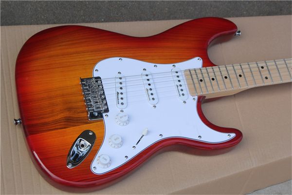 inheriting the classic cherry red electric guitar white guard plate, 3 single pickup, can be customized of freight
inheriting the classic cherry red electric guitar white guard plate, 3 single pickup, can be customized of freight