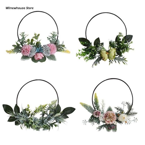 decorative flowers & wreaths f62a flower wreath handmade floral artificial spring garland for front door wall wedding farmhouse home decor
decorative flowers & wreaths f62a flower wreath handmade floral artificial spring garland for front door wall wedding farmhouse home decor