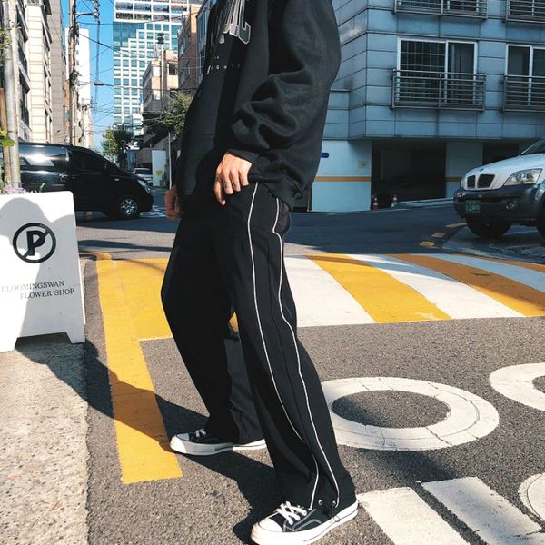 Men Casual Pants Solid Ankle-length Elastic Waist Plus Size 2XL Loose Leisure Adjustable Mens Korean Style Harajuku All-match, Blakc
Men Casual Pants Solid Ankle-length Elastic Waist Plus Size 2XL Loose Leisure Adjustable Mens Korean Style Harajuku All-match, Blakc