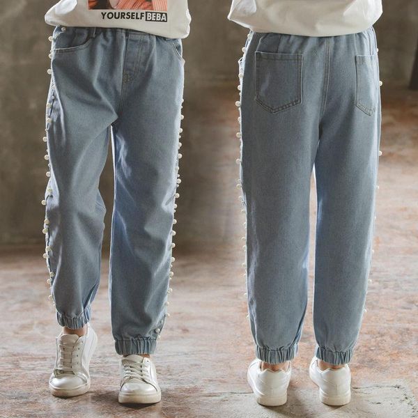 arrival kids jeans with pearls loose style children pencil for girls baby denim trousers teenager causal pants, Blue
arrival kids jeans with pearls loose style children pencil for girls baby denim trousers teenager causal pants, Blue