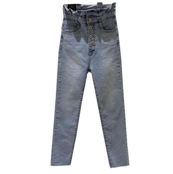 single-breasted ruffles high waist skinny jeans pants female fashion stretched women denim s433 women's, Blue
single-breasted ruffles high waist skinny jeans pants female fashion stretched women denim s433 women's, Blue