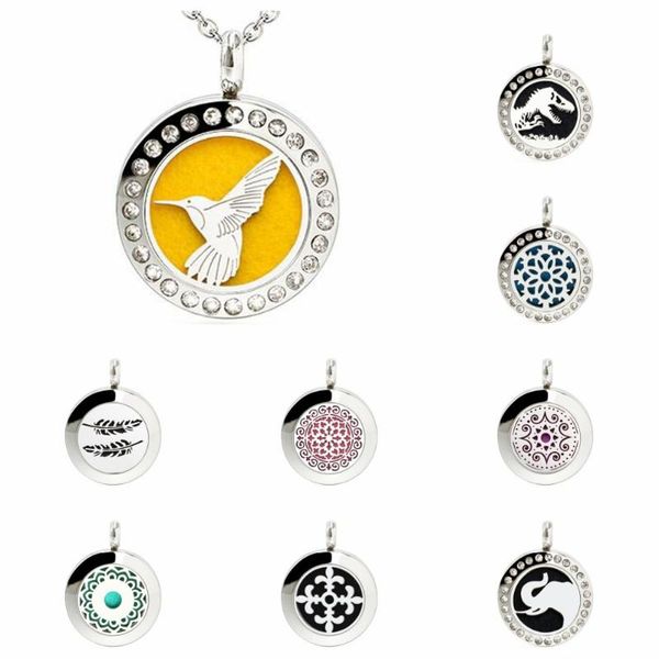 pendant necklaces dinosaur feather essential oil 20mm locket 316l stainless steel diffuser perfume necklace chain 10pad as gift, Silver
pendant necklaces dinosaur feather essential oil 20mm locket 316l stainless steel diffuser perfume necklace chain 10pad as gift, Silver