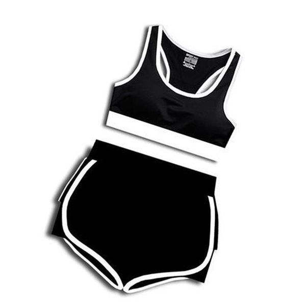 gym clothing yoga suit two-piece female breathable bra trousers vest shorts with chest pad sportswear running clothes, White;black
gym clothing yoga suit two-piece female breathable bra trousers vest shorts with chest pad sportswear running clothes, White;black