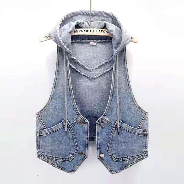 women's vests sleeveless jeans jacket women korean fashion hooded jean short waistcoat large size cotton denim vest female, Black;white
women's vests sleeveless jeans jacket women korean fashion hooded jean short waistcoat large size cotton denim vest female, Black;white
