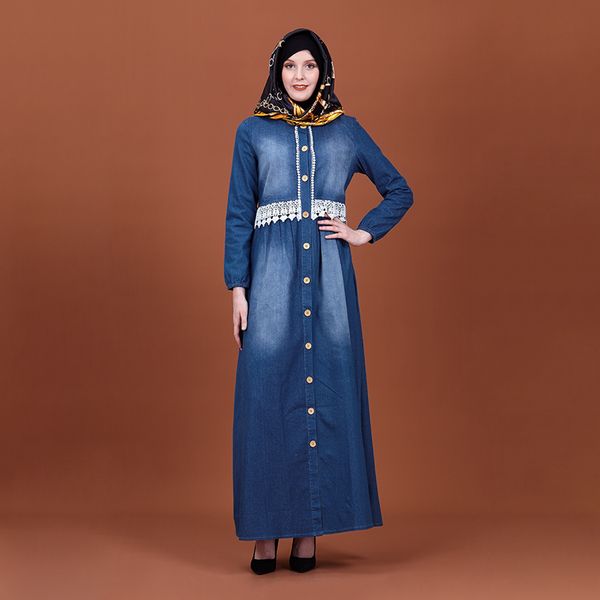 dubai muslim lace denim hijab dress women splice a-line abayas dresses arab islam loose moroccan kaftan turkey islamic clothing, Red
dubai muslim lace denim hijab dress women splice a-line abayas dresses arab islam loose moroccan kaftan turkey islamic clothing, Red