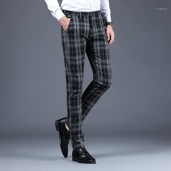 men's pants summer plaid men slim fit business formal suit vintage trousers 2021 fashion clothing, Black
men's pants summer plaid men slim fit business formal suit vintage trousers 2021 fashion clothing, Black