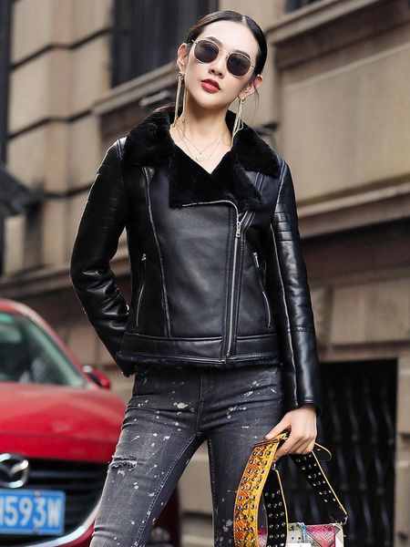 women's leather & faux sheepskin real 100% coat female natural sheep shearling fur coats 2021 winter jacket women genuine my3742 s, Black
women's leather & faux sheepskin real 100% coat female natural sheep shearling fur coats 2021 winter jacket women genuine my3742 s, Black