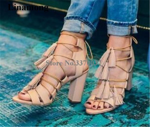 summer fashion women open toe straps cross chunky heel tassels sandals lace-up fringes thick high dress shoes, Black
summer fashion women open toe straps cross chunky heel tassels sandals lace-up fringes thick high dress shoes, Black