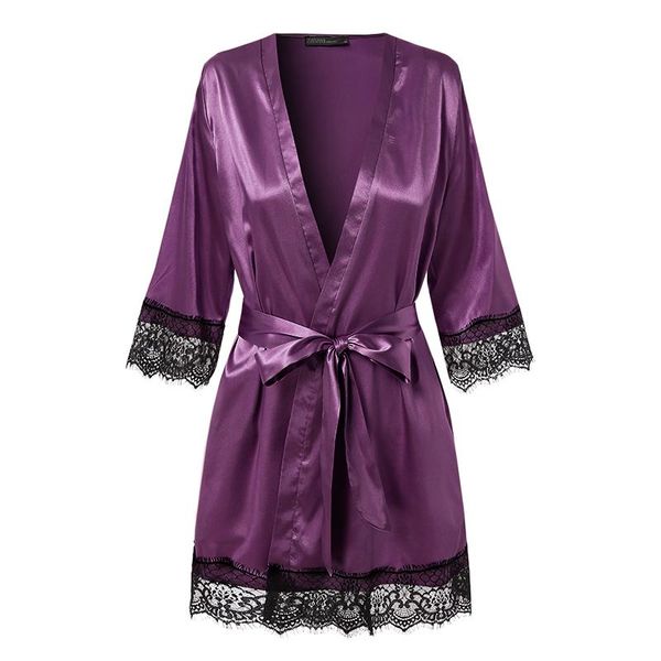 summer silk kimono robe bathrobe women bridesmaid robes ladies dressing gowns lace patchwork lounge pajamas homewear women's sleepwear, Black;red
summer silk kimono robe bathrobe women bridesmaid robes ladies dressing gowns lace patchwork lounge pajamas homewear women's sleepwear, Black;red