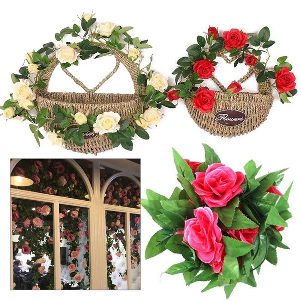artificial rose flowers 2.45m party supplies flower string simulation vines wedding decoration ornament decorative & wreaths
artificial rose flowers 2.45m party supplies flower string simulation vines wedding decoration ornament decorative & wreaths