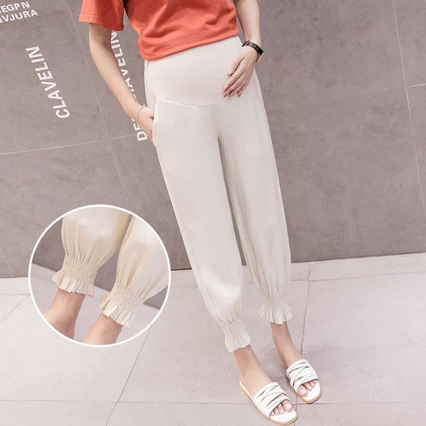 maternity bottoms 014# plain color pants summer casual loose comfy belly support elastic waist trousers, White
maternity bottoms 014# plain color pants summer casual loose comfy belly support elastic waist trousers, White