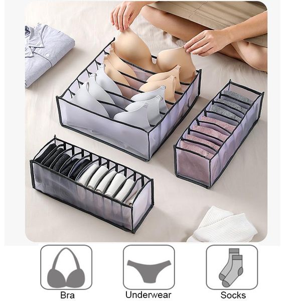 bra storage boxes underwear clothes organizer drawer nylon divider closet for folding ties socks shorts drawers
bra storage boxes underwear clothes organizer drawer nylon divider closet for folding ties socks shorts drawers