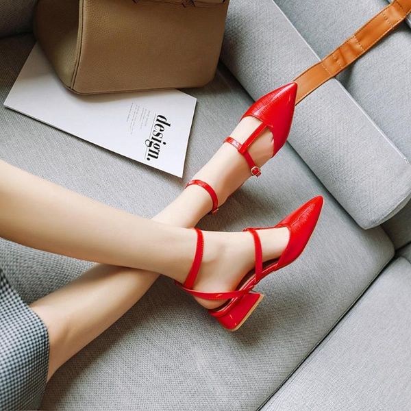 high heels sandals women pumps shoes pointed toe 4cm low female wedding party sandalia feminina, Black
high heels sandals women pumps shoes pointed toe 4cm low female wedding party sandalia feminina, Black