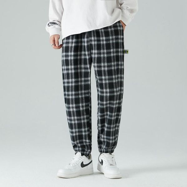 men's pants autumn winter men casual plaid loose trousers chic warm elastic waist male harem hip big size thick, Black
men's pants autumn winter men casual plaid loose trousers chic warm elastic waist male harem hip big size thick, Black
