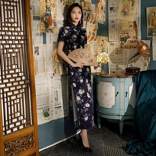 summer silk rayon short sleeve cheongsam traditional chinese women simple dress vintage lady floral printed long qipao ethnic clothing, Red
summer silk rayon short sleeve cheongsam traditional chinese women simple dress vintage lady floral printed long qipao ethnic clothing, Red