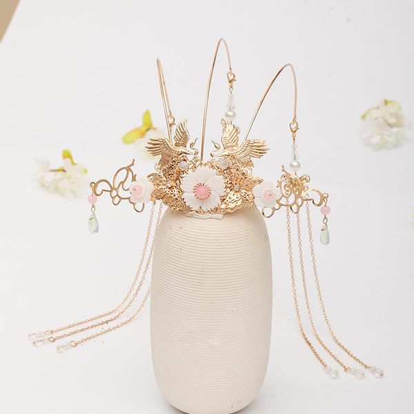hair clips & barrettes chinese dress crown headdress auspicious wishful style flower phoenix design tassel bn, Golden;silver
hair clips & barrettes chinese dress crown headdress auspicious wishful style flower phoenix design tassel bn, Golden;silver
