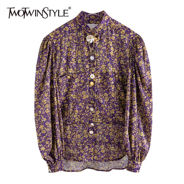 elegant print floral shirt for women stand collar long sleeve hit color casual blouse female fashion new spring 210428, White
elegant print floral shirt for women stand collar long sleeve hit color casual blouse female fashion new spring 210428, White