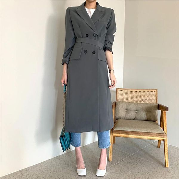women's trench coats autumn 2021 medium length windbreaker loose fashion double-breasted waist temperament suit jacket, Tan;black
women's trench coats autumn 2021 medium length windbreaker loose fashion double-breasted waist temperament suit jacket, Tan;black