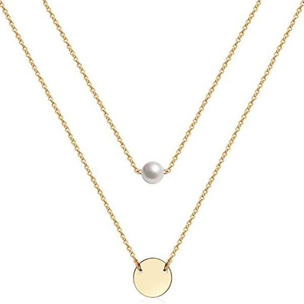 pendant necklaces trendy layered strand chains for women cute round brass disc acrylic pearl fashion jewelry, Silver
pendant necklaces trendy layered strand chains for women cute round brass disc acrylic pearl fashion jewelry, Silver
