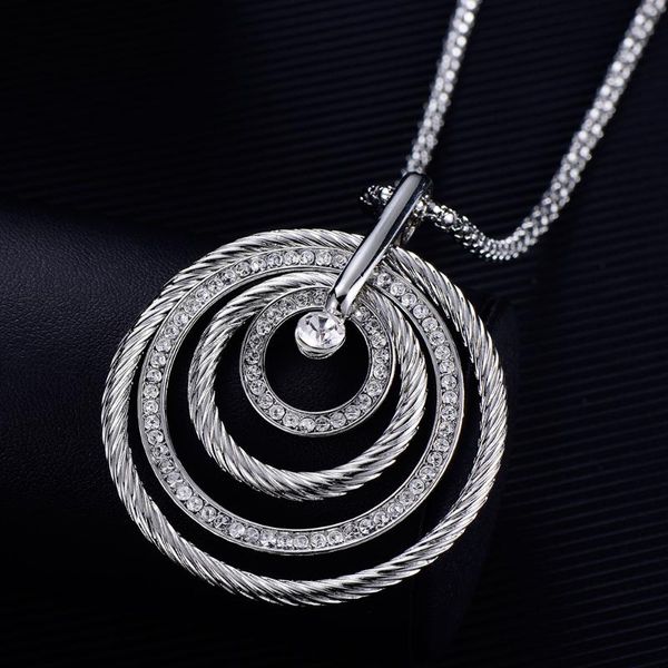 pendant necklaces fashion design circles big for women rhinestone gold silver color sweater chain long necklace jewelry gift
pendant necklaces fashion design circles big for women rhinestone gold silver color sweater chain long necklace jewelry gift