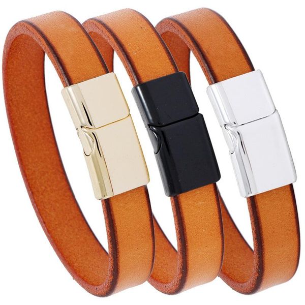 charm bracelets men's multicolor punk leather bracelet magnetic buckle stainless steel bangle men 2021, Golden;silver
charm bracelets men's multicolor punk leather bracelet magnetic buckle stainless steel bangle men 2021, Golden;silver