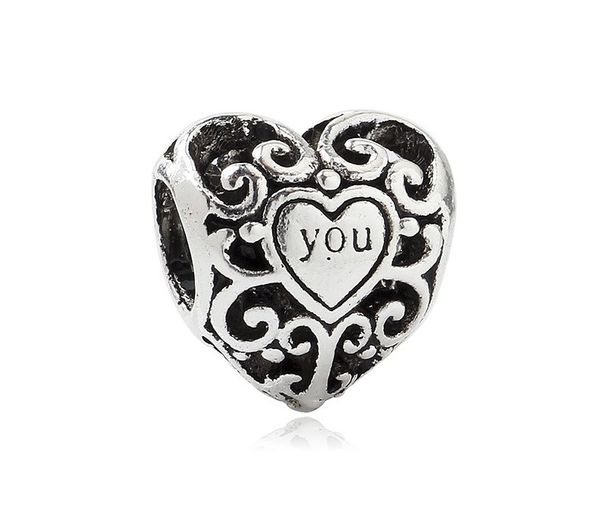 fits pandora bracelets 30pcs me you heart charms beads silver charms bead for women diy european necklace jewelry, Black
fits pandora bracelets 30pcs me you heart charms beads silver charms bead for women diy european necklace jewelry, Black