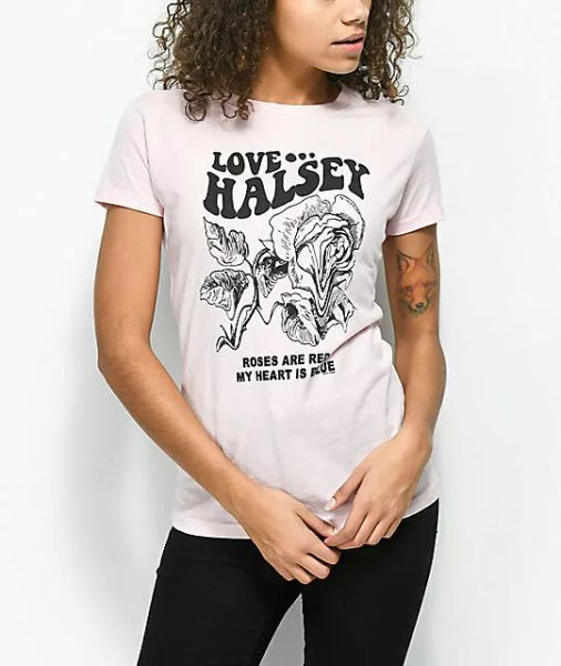 halsey love rose - warped rose girls junior fit pink t-shirt new official, White;black
halsey love rose - warped rose girls junior fit pink t-shirt new official, White;black