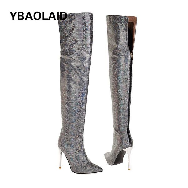 boots autumn/winter fashion shiny surface pointed toe stiletto high heel long rear zipper printing over-the-knee, Black
boots autumn/winter fashion shiny surface pointed toe stiletto high heel long rear zipper printing over-the-knee, Black