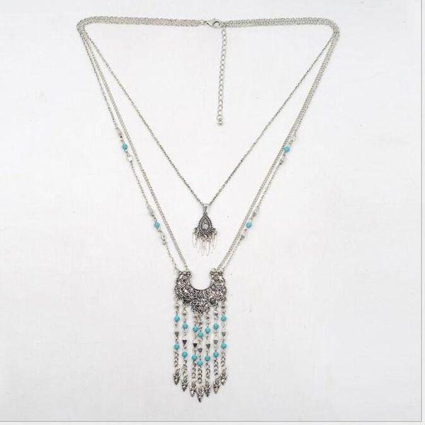 bohemia synthetic stone alloy arrow tassel pendant multi necklaces ethnic metal layer chain chokers fashionjewelry colliers, Silver
bohemia synthetic stone alloy arrow tassel pendant multi necklaces ethnic metal layer chain chokers fashionjewelry colliers, Silver