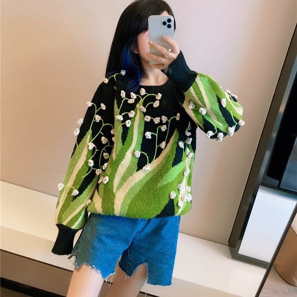 sweaters women's jumper winter long sleeve flower green oversize sweater thick warm loose fashion knitted pullover streetwear, White;black
sweaters women's jumper winter long sleeve flower green oversize sweater thick warm loose fashion knitted pullover streetwear, White;black